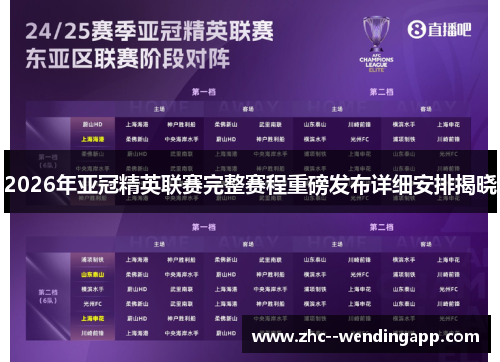 2026年亚冠精英联赛完整赛程重磅发布详细安排揭晓